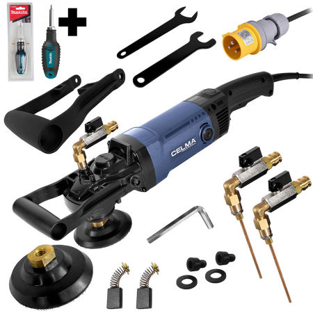 Polerka do kamienia na mokro CELMA Professional 1600W 110V 1750 obr + Wkrętak MAKITA