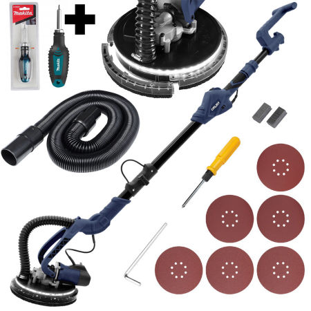 Szlifierka do gipsu CELMA Professional PRBt 225LEO LED 3LAT GW! + Wkrętak MAKITA
