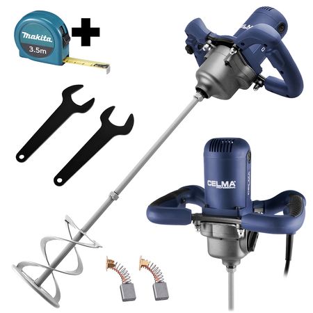 Mieszadło elektryczne CELMA Professional PRDa 140GEO 1200W 2biegi + Miara MAKITA 3,5m