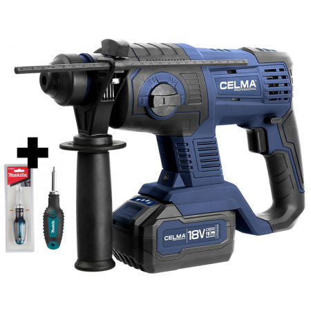 Młot udarowo-obrotowy CELMA Professional PRWg 2-20OBS 18V 1x4Ah SDS Plus 2J + Wkrętak MAKITA