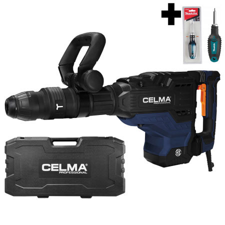 Młot wyburzeniowy CELMA Professional PRWg 45GEO 1700W SDS-MAX 45J + Wkrętak MAKITA