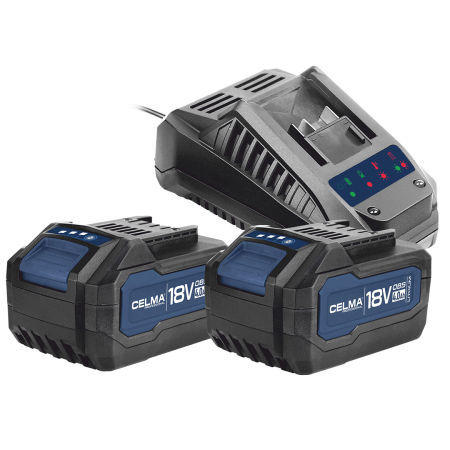 Zestaw akumulatorów CELMA Professional OBS 2x 4.0 Ah 18V + ładowarka OBS-LD1